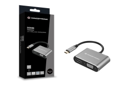 CONCEPTRONIC 4-1 Dock USB-C->HDMI/USB-A/VGA/100WPD...
