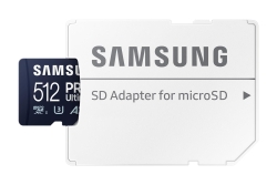 SD MicroSD Card 512GB Samsung SDXC PRO Ulti. Adapt.(Class10) retail