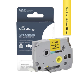 MediaRange Schriftbandka. Brother TZ-641/TZe-641 18mm 8m sw
