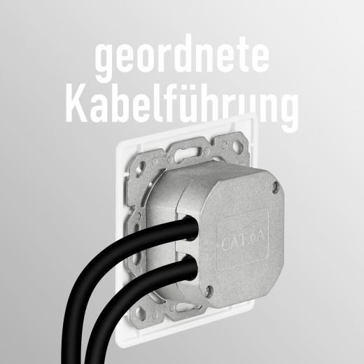 EFB Netzwerkdose CAT6a Unterputz 2-fach RJ45,