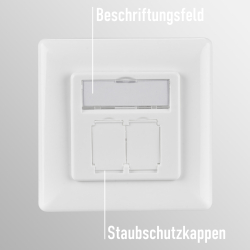 EFB Netzwerkdose CAT6a Unterputz 2-fach RJ45,