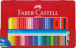 FABER-CASTELL Buntstift Colour Grip 48er Metalletui