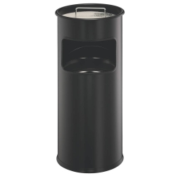 Papierkorb mit Ascher METALL - Ø260 x 620 mm, 17...