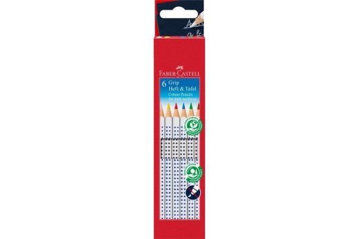 FABER-CASTELL Buntstift Grip Heft + Tafel 6er Etui