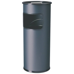 Papierkorb mit Ascher METALL - Ø260 x 620 mm, 17...