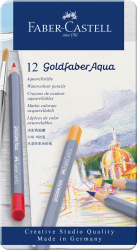 FABER-CASTELL Aquarellstift Goldfaber Aqua 12er Metalletui