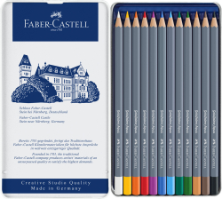 FABER-CASTELL Aquarellstift Goldfaber Aqua 12er Metalletui