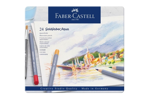 FABER-CASTELL Aquarellstift Goldfaber Aqua 24er Metalletui