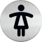 PICTO WC Damen, 83 mm Durchmesser, metallic silber