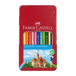 FABER-CASTELL Buntstift hexagonal 12er Metalletui