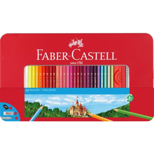 FABER-CASTELL Buntstift hexagonal 60er Metalletui