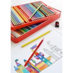 FABER-CASTELL Buntstift hexagonal 60er Metalletui