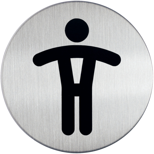 PICTO WC Herren, 83 mm Durchmesser, metallic silber