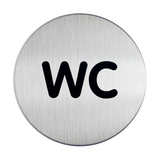 PICTO WC, 83 mm Durchmesser, metallic silber