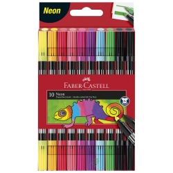 FABER-CASTELL Doppelfasermaler 10er Etui neon