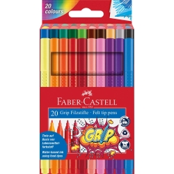 FABER-CASTELL Filzstift Grip Colour Marker 20x Etui