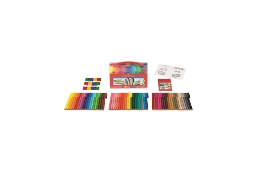 FABER-CASTELL Koffer Connector Filzstifte 60-teilig