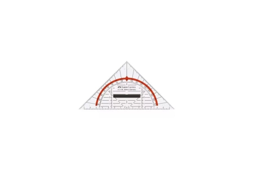 FABER-CASTELL Geometrie-Dreieck klein mit Griff 14cm