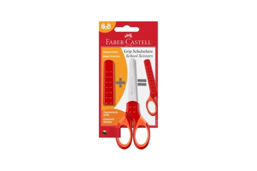 FABER-CASTELL Schulschere Grip rot