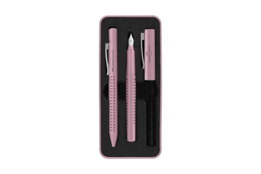 FABER-CASTELL Füller M/Kugelschreiber Set Grip 2010 rose