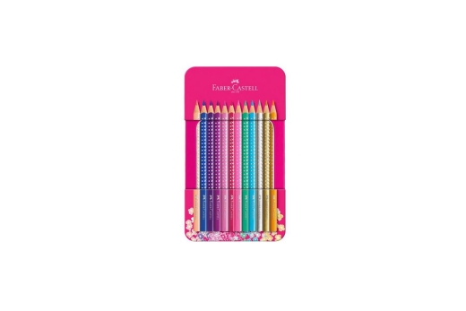 FABER-CASTELL Buntstifte Sparkle 12er Metalletui