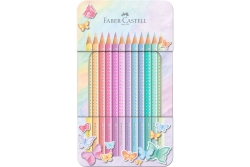 FABER-CASTELL Buntstifte Sparkle Pastell 12er Metalle.
