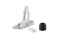 Equip Stecker Cat6a ungeschirmt RJ45 wzf. 5Stk weiß