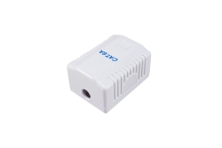 Equip Aufputzdose Cat6A 1-Port RJ45 UTP RAL 9010 ws Polybeutel