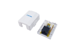 Equip Aufputzdose Cat6A 1-Port RJ45 UTP RAL 9010 ws Polybeutel