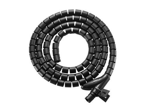 Equip Spiral-Kabelschlauch +Untertischmontage 1.30m schwarz Polybeutel