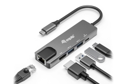 Equip Dock 5-1 USB-C->HDMI,2xUSB-A,GbE,100W USB-C 0.25m