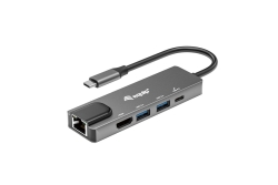 Equip Dock 5-1 USB-C->HDMI,2xUSB-A,GbE,100W USB-C 0.25m