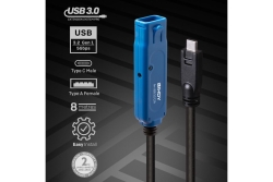 LINDY 8m USB 3.2 Gen 1 C/A Aktivverlängerung Pro