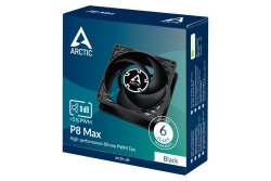 ARCTIC Lüfter 80*80*25 P8 Max-80mm PWM regulated (Black)