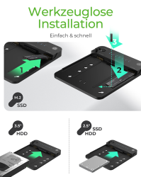 Docking- & Klonstation IcyBox 2,5& 3,5M.2 SATA...