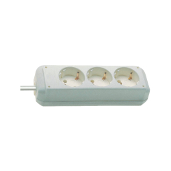 Steckdosenleiste ECO-Line- 3-fach ohne Schalter, weiß