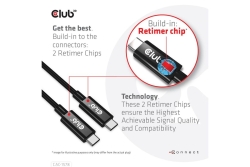 Club3D Kabel USB 4 Typ C PD 240W / 8K / 40Gbps 2m St/St retail