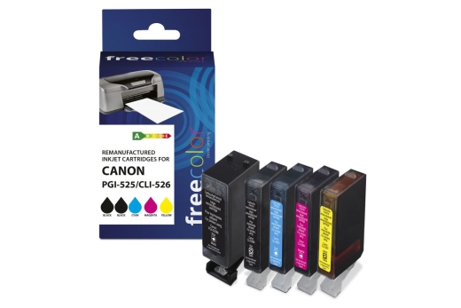 Freecolor Patrone Canon PGI-525XL black + CLI-526XL BK/C/M/Y remanufactured