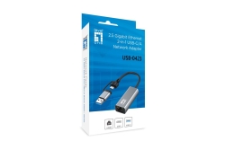 LevelOne Adapter GigaBit USB-C/-A3.0->RJ45 2.5Gbps