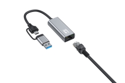 LevelOne Adapter GigaBit USB-C/-A3.0->RJ45 2.5Gbps