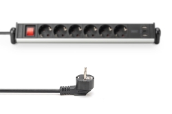DIGITUS 6-fach Office-Steckdosenleiste mit 3xUSB-Anschlüssen