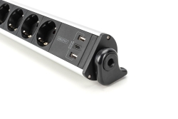 DIGITUS 6-fach Office-Steckdosenleiste mit 3xUSB-Anschlüssen