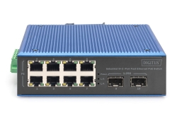 DIGITUS Switch 8+2 -Port Fast Ethernet PoE C/APC Stecker 5