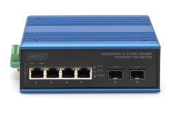 DIGITUS Switch 4+2-Port Gigabit Ethernet PoE SC 20 km