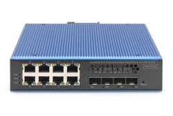 DIGITUS Switch 8 + 4 10G Uplink Port L3 managed Gigabit PoE