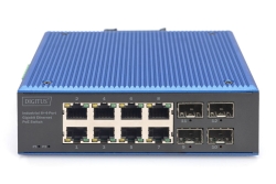 DIGITUS Switch 8+4 -Port Gigabit Ethernet PoE