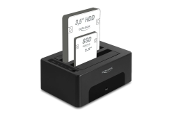 DELOCK USB Dual Dockingstation für 2 x SATA HDD / SSD