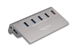 DELOCK USB 10 Gbps Hubmit 4USB Typ-A Ports+1 Schnellladeport
