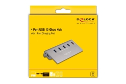 DELOCK USB 10 Gbps Hubmit 4USB Typ-A Ports+1 Schnellladeport