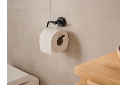 tesa MOON BLACK Toilettenpapierhalter matt inkl. Klebelösung